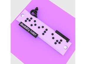 sinalização em braille wc casa de banho cego decoração a deficiência 3d print model - Mito3D