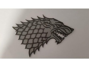 wolf stark signs logos games thrones house 3d print model - Mito3D