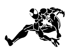 spiderman venom pochoir 2 d art marvel 3d print model - Mito3D
