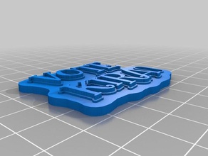my customized multi line tag - beta 3d print model - Mito3D