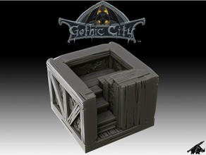 gothic city stairs ii join our patreons buildings structures 3d print model - Mito3D