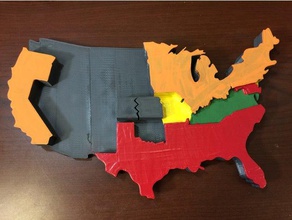 election 1860 electoral map candidates lesson learning 3d print model - Mito3D