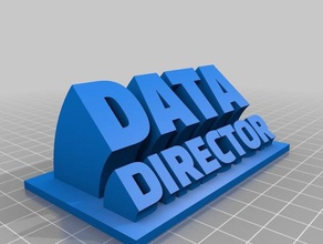 datos del director de la 45 oficina personalizado 3d print model - Mito3D