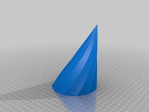 12 sided pyramid twisted other 3d print model - Mito3D