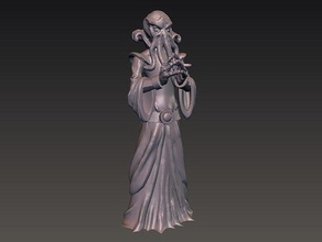 dnd miniature illithid mindflayer monster 3d printing action figure character display dungeons dragons fantasy model static statue strategy game 3d print model - Mito3D