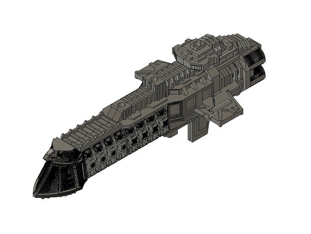 bfg kaiserlichen Marine, der tyrant-Klasse-Kreuzer Spiele battlefleet gothic 3D print model - Mito3D