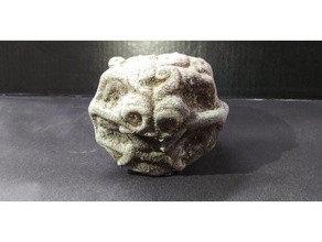 chavin head stone art block face history jaguar peru 3d print model - Mito3D
