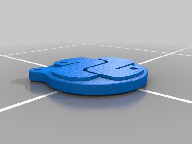 python logo keychain 3d l'impression 3D print model - Mito3D