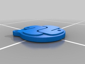 python-logo Schlüsselanhänger 3d drucken 3d print model - Mito3D