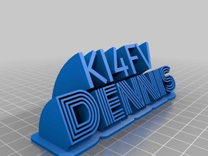 ki4fv signs logos customized 3d print model - Mito3D