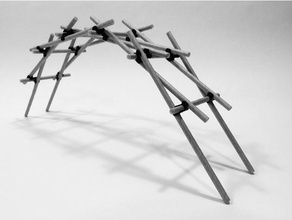 leonardo da vinci bridge concept construction toys architecture connector sculpture structure 3d print model - Mito3D