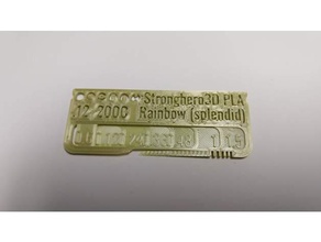 stronghero3d pla arco-íris esplêndida amostra a impressora os acessórios personalizado 3d print model - Mito3D