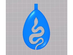 snake pendant jewelry nature necklace 3d print model - Mito3D
