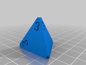 único d4 dados 3d print model - Mito3D