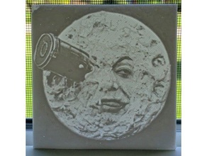 ay yüz lithophane sanat Astronomi sinema film georges mlis adam aya 3d print model - Mito3D