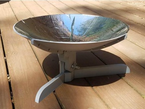 solar cooker prototype kitchen dining parabolic mirror 3d print model - Mito3D