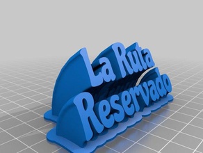 reservado personalizado 3d print model - Mito3D