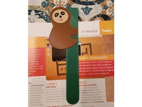 sloth bookmark creatures 3d print model - Mito3D