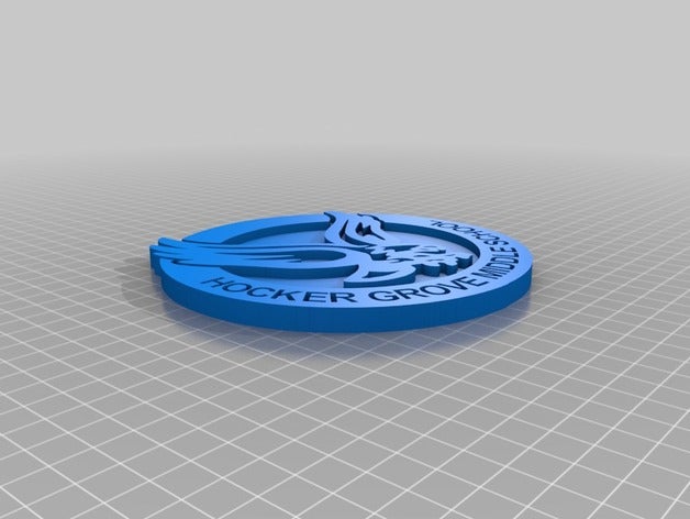 Hawker grove orta okulu logo 3d baskı 3D print model - Mito3D