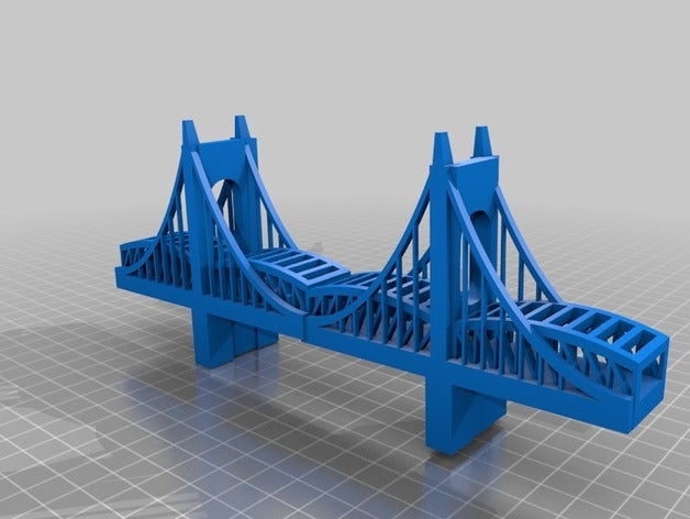 puente de suspensión 3d impresión 3D print model - Mito3D