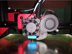 alfawise u30 u20 fan duct turbine 5015 40mm support mount holder v3 3d printer parts 3d print model - Mito3D