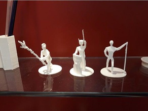 simple figure collection no supports tree people 3d print model - Mito3D