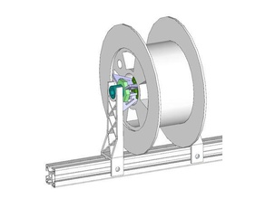 suporte bobine de spool titular 3d a impressora partes filamento 3d print model - Mito3D