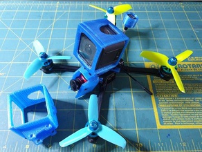 rotorx zikzaklı gölgelik değiştirilebilir kamera monte edin rc araçlar 3d print model - Mito3D