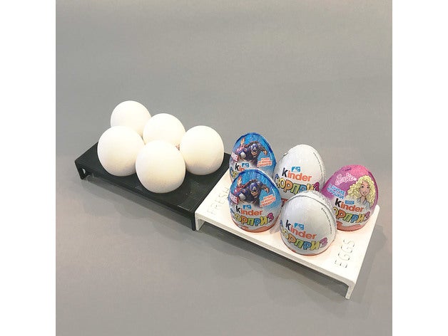 eggi - yumurta tutucu buzdolabı çocuk oyuncakları çikolata eggholder kinder sürpriz mutfak 3D print model - Mito3D