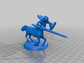 custom charging centaur creatures pathfinder mini 3d print model - Mito3D