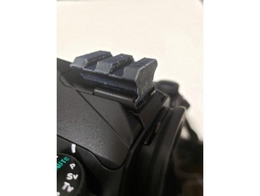 picatinny 20mm camera hotshoe adapter 3d print model - Mito3D
