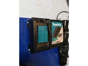 makita charger holder metric pegboard needs magnets tool holders boxes 3d print model - Mito3D