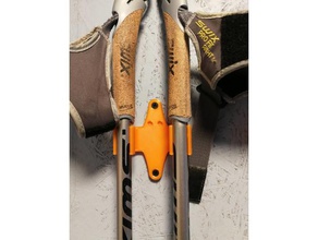 skistavholder ski pole holder xc-ski cross country langrenn skistav stav 3d print model - Mito3D