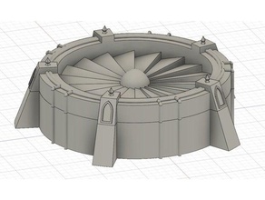 scifi türbin binalar yapılar 28 mm endüstriyel arazi wargame wargaming 3d print model - Mito3D