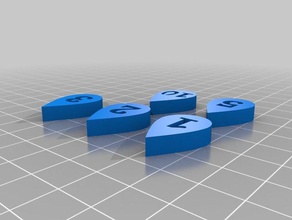 kan numaraları simgeleri oyunlar 3d print model - Mito3D