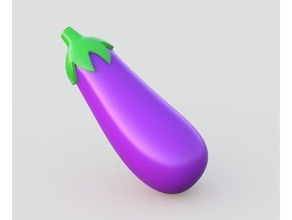 eggplant food drink emoji toy 3d print model - Mito3D