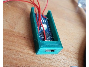 arduino nano v3 sleeve caseholdermount electronics adapter case mount clip mini usb slidein 3d print model - Mito3D