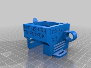 tronxy x3a alojamiento del ventilador m10 de la sonda 3d impresora partes 3d print model - Mito3D