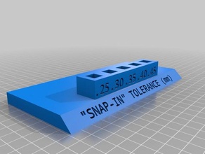 snap-in Toleranz 3d Drucker 3d print model - Mito3D
