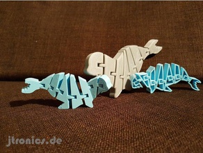 flexi mini seadog selo completo animais flexível articulada imprimir lugar cão de mar 3d print model - Mito3D