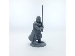 fighter greatsword rpg miniature toy game accessories 28mm dnd mini pathfinder 3d print model - Mito3D
