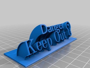 peligro de la oficina personalizado 3d print model - Mito3D