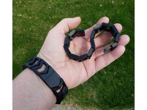 chevron braclet bracelets 3d print model - Mito3D