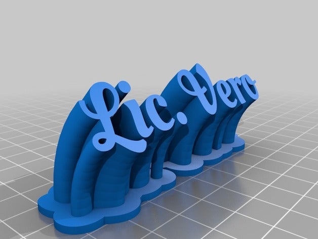 lic vero curvo office personalizzato 3D print model - Mito3D