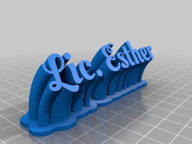 lic ester curvo office personalizzato 3D print model - Mito3D