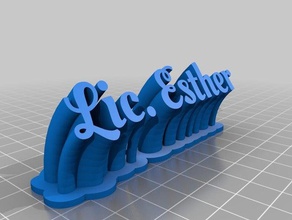 lic esther curvo de la oficina personalizado 3d print model - Mito3D