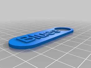 le blues de porte-clés personnalisé 3d print model - Mito3D