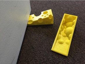 cheese door stop soft edges household doorstop 3d print model - Mito3D