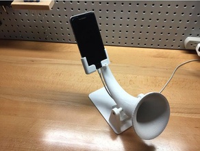 phone sound amplifier iphone 6 6s stand 3d print model - Mito3D