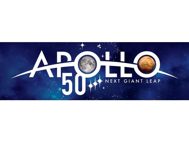 apollo 50th anniversary moon landing logo signs logos 11 nasa 3D print model - Mito3D